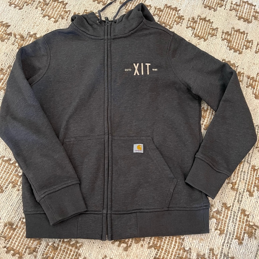 Carhartt dark gray zip hoodie